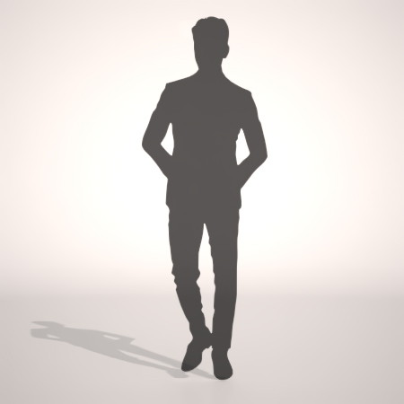 formZ 3D シルエット silhouette 男性 man ジャケット スーツ 背広 business suit