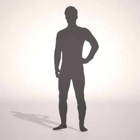 formZ 3D シルエット silhouette 男性 man 全身タイツ tights