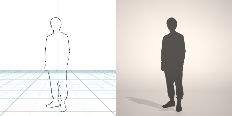 formZ 3D シルエット silhouette 男性 man スウェット