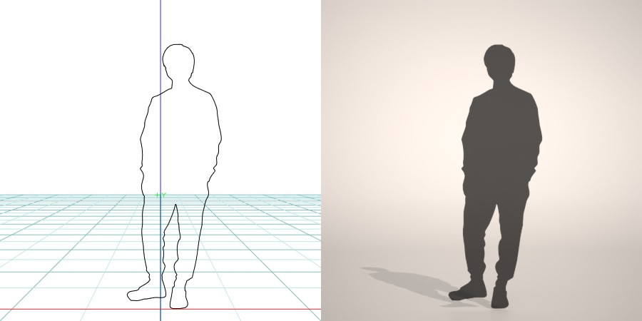 formZ 3D シルエット silhouette 男性 man スウェット