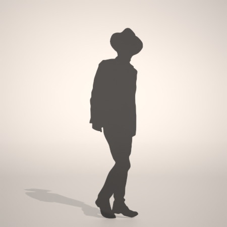 formZ 3D シルエット silhouette 男性 man 帽子 hut