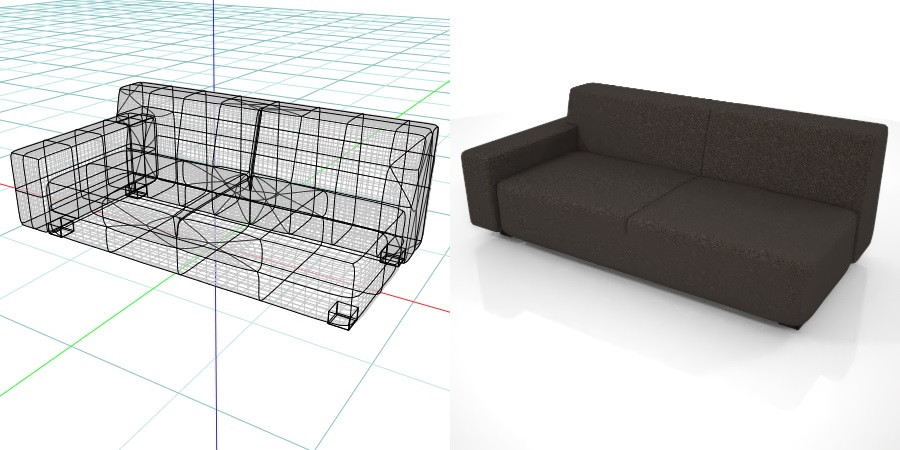 formZ 3D インテリア interior 家具 furniture 椅子 いす イス chair 長椅子 ソファ sofa リビングチェア livingchair