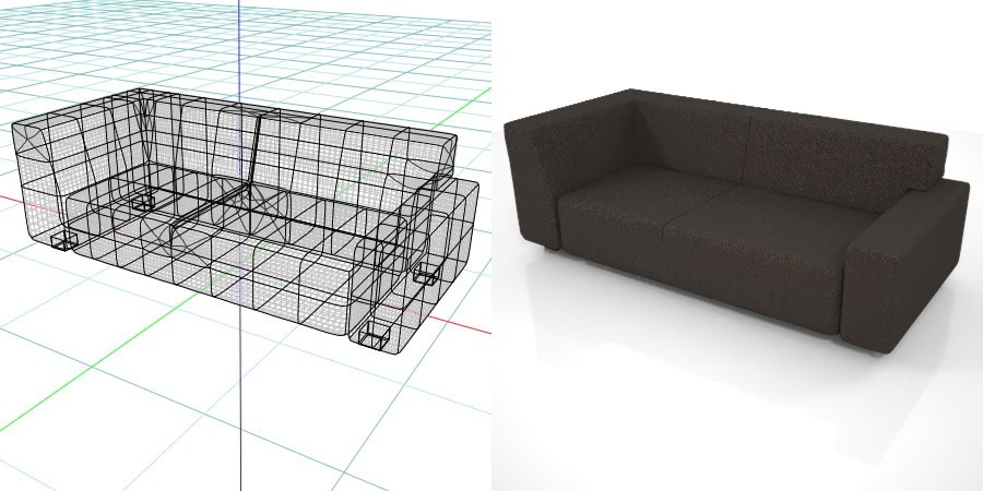 formZ 3D インテリア interior 家具 furniture 椅子 いす イス chair 長椅子 ソファ sofa リビングチェア livingchair