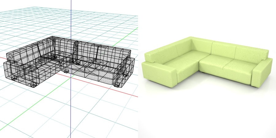 formZ 3D インテリア interior 家具 furniture 椅子 いす イス chair 長椅子 ソファ sofa リビングチェア livingchair