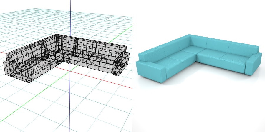 formZ 3D インテリア interior 家具 furniture 椅子 いす イス chair 長椅子 ソファ sofa リビングチェア livingchair