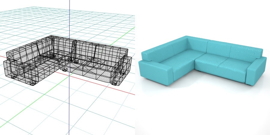 formZ 3D インテリア interior 家具 furniture 椅子 いす イス chair 長椅子 ソファ sofa リビングチェア livingchair