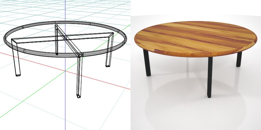 formZ 3D インテリア interior 家具 furniture ローテーブル low table リビングテーブル living