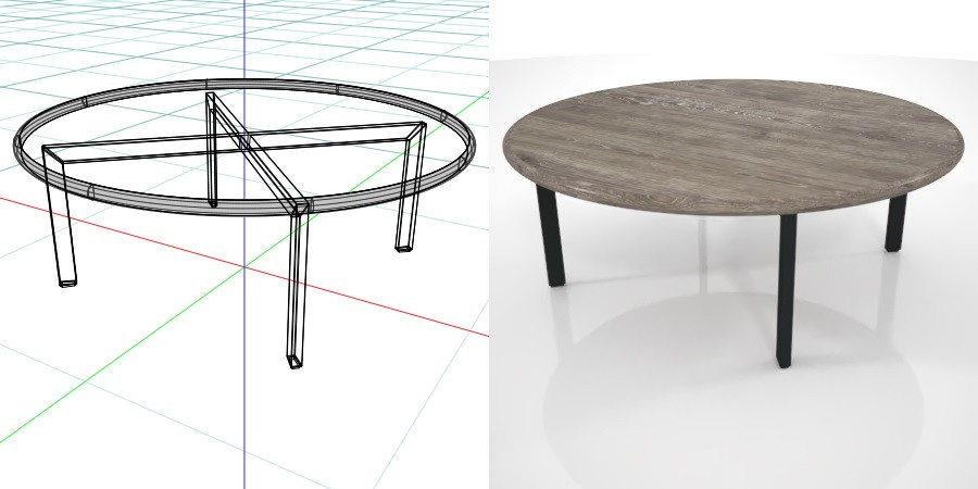 formZ 3D インテリア interior 家具 furniture ローテーブル low table リビングテーブル living