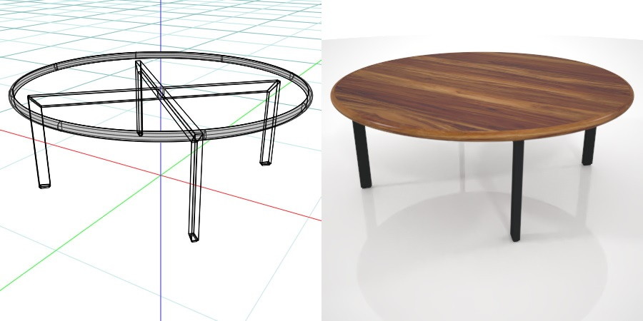 formZ 3D インテリア interior 家具 furniture ローテーブル low table リビングテーブル living