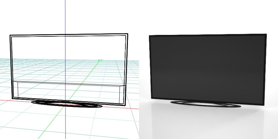 formZ 3D インテリア interior 家電製品 consumer electronics テレビ television