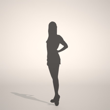 formZ 3D シルエット silhouette 女性 woman female lady ミニスカート skirt