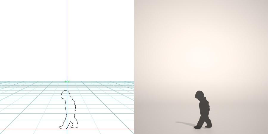 formZ 3D シルエット silhouette 子供 child
