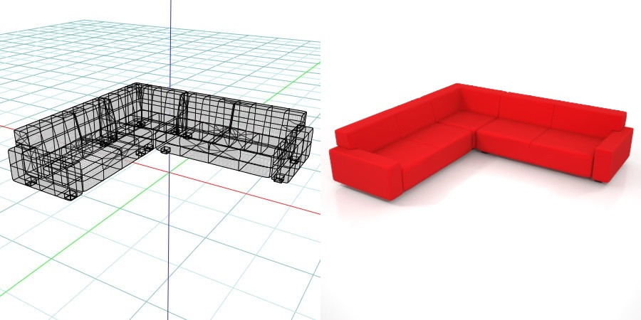 formZ 3D インテリア interior 家具 furniture 椅子 いす イス chair 長椅子 ソファ sofa リビングチェア livingchair