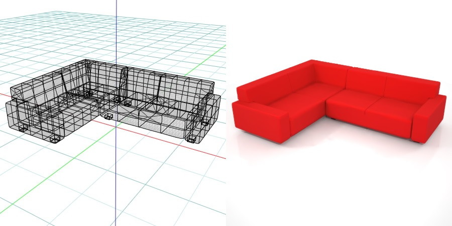 formZ 3D インテリア interior 家具 furniture 椅子 いす イス chair 長椅子 ソファ sofa リビングチェア livingchair