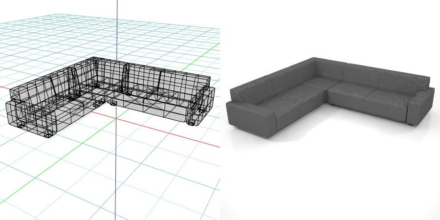 formZ 3D インテリア interior 家具 furniture 椅子 いす イス chair 長椅子 ソファ sofa リビングチェア livingchair