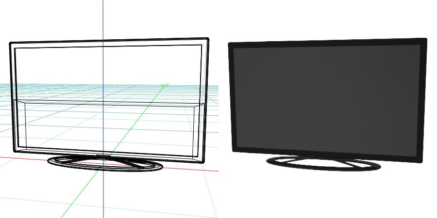 formZ 3D インテリア interior 家電製品 consumer electronics テレビ television
