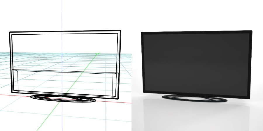 formZ 3D インテリア interior 家電製品 consumer electronics テレビ television