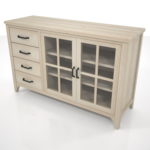 【家具】白色の木目のカップボード【formZ】 cabinet_0008