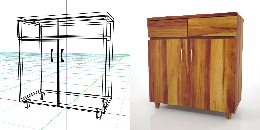 formZ 3D インテリア interior 家具 furniture 棚 ラック rack shelf キャビネット cabinet 飾り棚 リビングボード living サイドボード