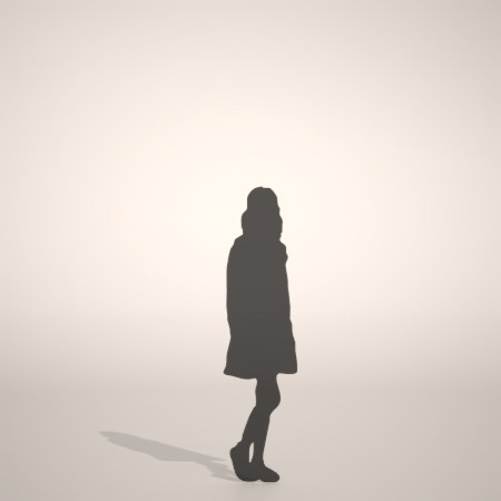 formZ 3D シルエット silhouette 子供 child 少女 girl ワンピース one-piece dress