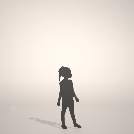 formZ 3D シルエット silhouette 子供 child 少女 girl