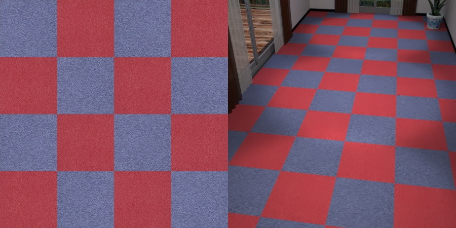 フリーデータ,2D,テクスチャー,texture,JPEG,タイルカーペット,tile,carpet,赤色,red,紫色,むらさき,purple,市松貼り,2色市松