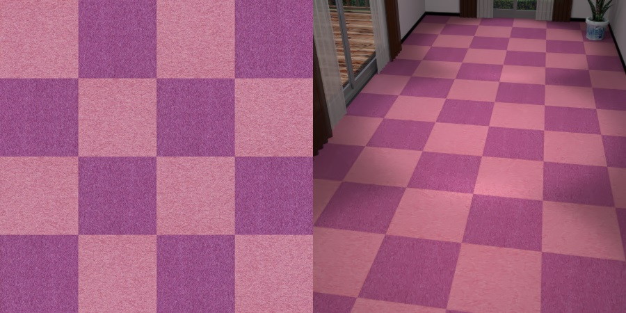 フリーデータ,2D,テクスチャー,texture,JPEG,タイルカーペット,tile,carpet,ピンク色,pink,紫色,むらさき,purple,市松貼り,2色市松