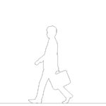 【2D部品】鞄を持って歩くサラリーマン【DXF/autocad DWG】 2ds-man_0001