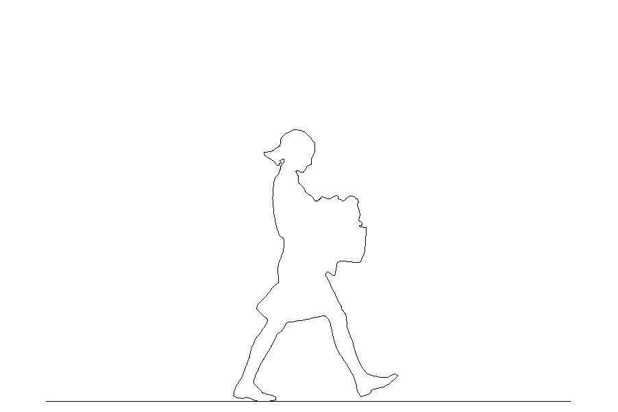 無料,商用可能,フリー素材,フリーデータ,AUTOCAD,DWG,DXF,シルエット,silhouette,woman,female,lady,スカート,荷物を運ぶ,洗濯物を運ぶ女性の2DCAD部品