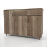 【家具】灰褐色の木目のリビングボード【formZ】 cabinet_0023