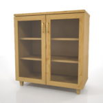 【家具】茶色の木目のリビングボード【formZ】 cabinet_0025