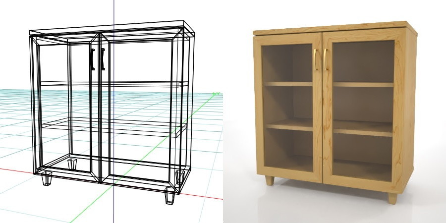 formZ 3D インテリア interior 家具 furniture 棚 ラック rack shelf キャビネット cabinet 飾り棚 リビングボード living サイドボード