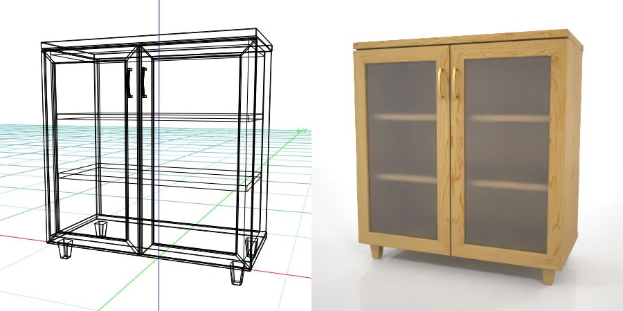 formZ 3D インテリア interior 家具 furniture 棚 ラック rack shelf キャビネット cabinet 飾り棚 リビングボード living サイドボード