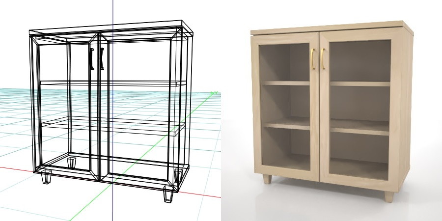 formZ 3D インテリア interior 家具 furniture 棚 ラック rack shelf キャビネット cabinet 飾り棚 リビングボード living サイドボード