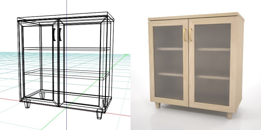 formZ 3D インテリア interior 家具 furniture 棚 ラック rack shelf キャビネット cabinet 飾り棚 リビングボード living サイドボード