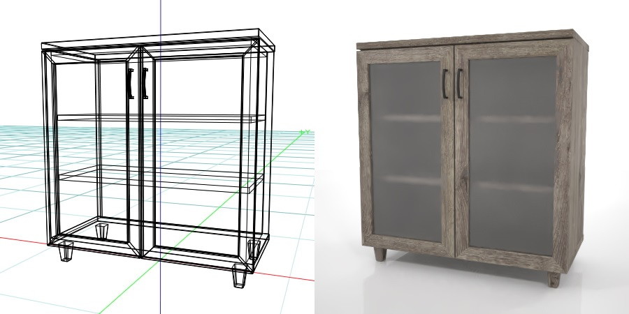 formZ 3D インテリア interior 家具 furniture 棚 ラック rack shelf キャビネット cabinet 飾り棚 リビングボード living サイドボード