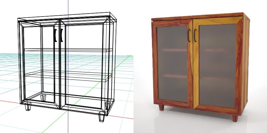 formZ 3D インテリア interior 家具 furniture 棚 ラック rack shelf キャビネット cabinet 飾り棚 リビングボード living サイドボード