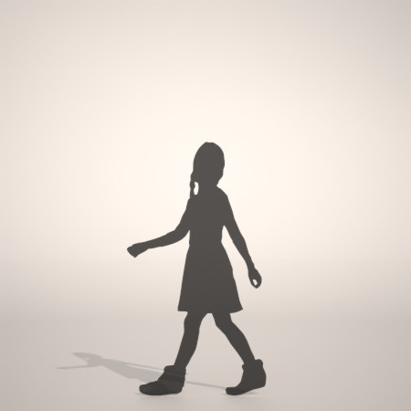 formZ 3D シルエット silhouette 子供 child 少女 girl