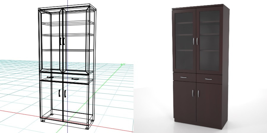 formZ 3D インテリア interior 家具 furniture キャビネット cabinet キッチンボード kitchen ダイニングボード dining カップボード cupboard 食器棚