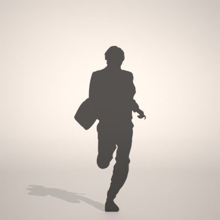 formZ 3D シルエット silhouette 男性 man ジャケット スーツ 背広 business suit 走る running 会社員 ビジネスマン businessman サラリーマン