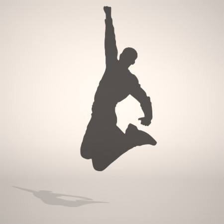 formZ 3D シルエット silhouette 男性 man ジャケット スーツ 背広 business suit 跳ぶ ジャンプ jump 会社員 ビジネスマン businessman サラリーマン