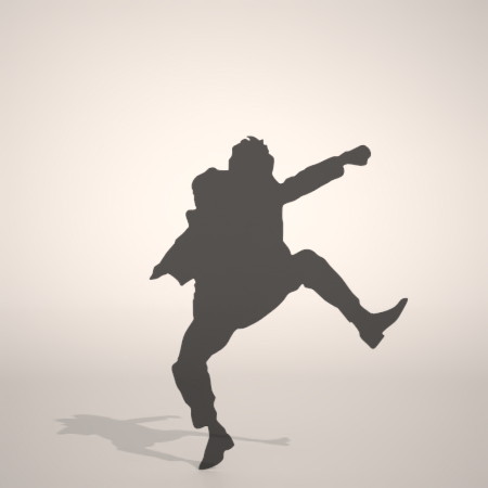formZ 3D シルエット silhouette 男性 man ジャケット スーツ 背広 business suit はしゃぐ ガッツポーズ 跳ぶ ジャンプ jump 会社員 ビジネスマン businessman サラリーマン