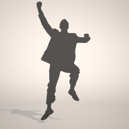 formZ 3D シルエット silhouette 男性 man ジャケット スーツ 背広 business suit 喜ぶ ガッツポーズ 跳ぶ ジャンプ jump 会社員 ビジネスマン businessman サラリーマン