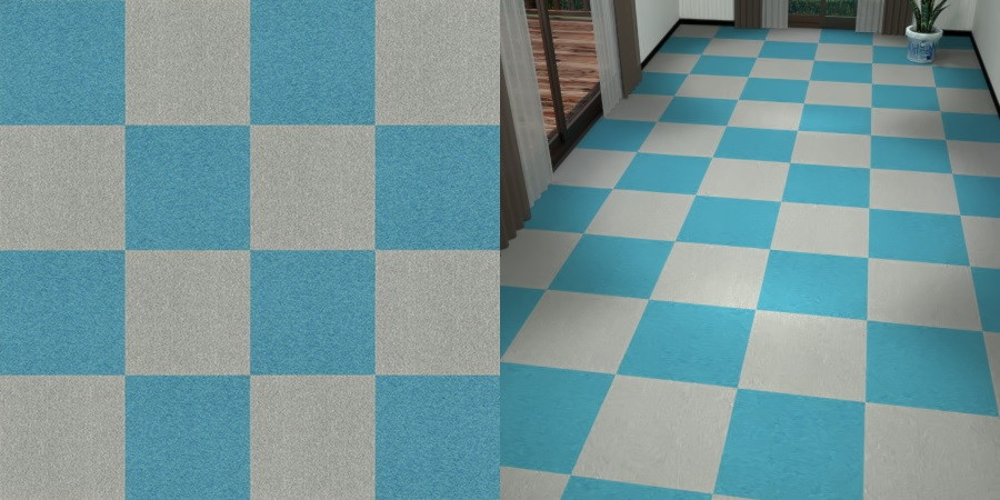 フリーデータ,2D,テクスチャー,texture,JPEG,タイルカーペット,tile,carpet,灰色,グレー,gray,青色,ブルー,blue,市松貼り,2色市松