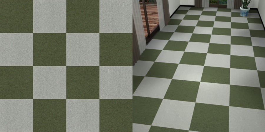 フリーデータ,2D,テクスチャー,texture,JPEG,タイルカーペット,tile,carpet,灰色,グレー,gray,緑色,グリーン,green,市松貼り,2色市松