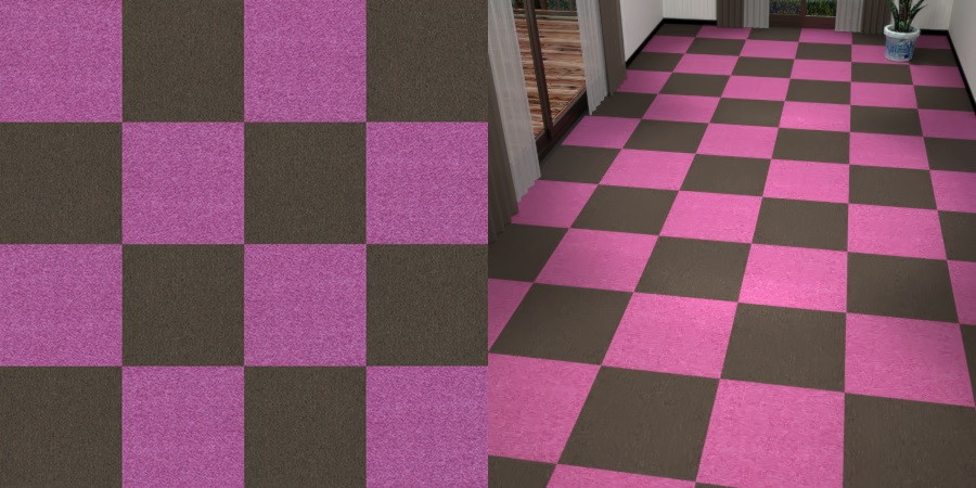 フリーデータ,2D,テクスチャー,texture,JPEG,タイルカーペット,tile,carpet,紫色,むらさき,purple,茶色,ブラウン,brown,市松貼り,2色市松