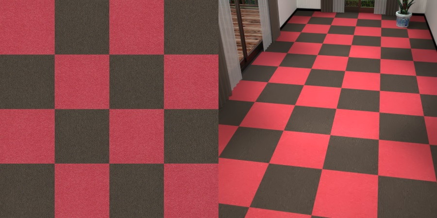 フリーデータ,2D,テクスチャー,texture,JPEG,タイルカーペット,tile,carpet,赤色,red,茶色,ブラウン,brown,市松貼り,2色市松