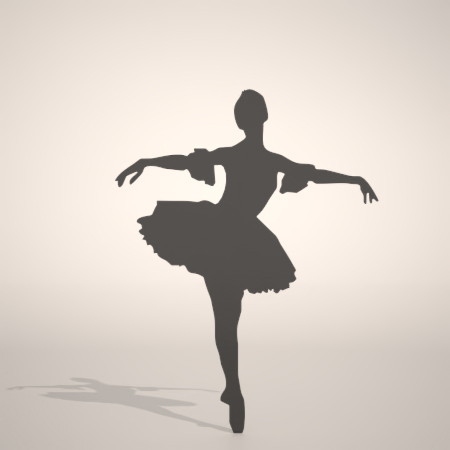 formZ 3D シルエット silhouette 女性 woman female lady バレエダンサー ballet dancer バレリーナ ballerina バレリーヌ ballerine