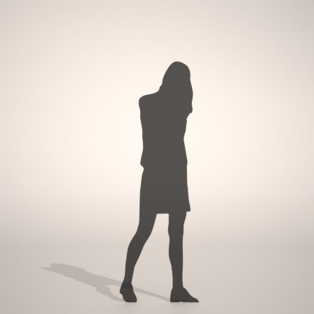 formZ 3D シルエット silhouette 女性 woman female lady スカート skirt