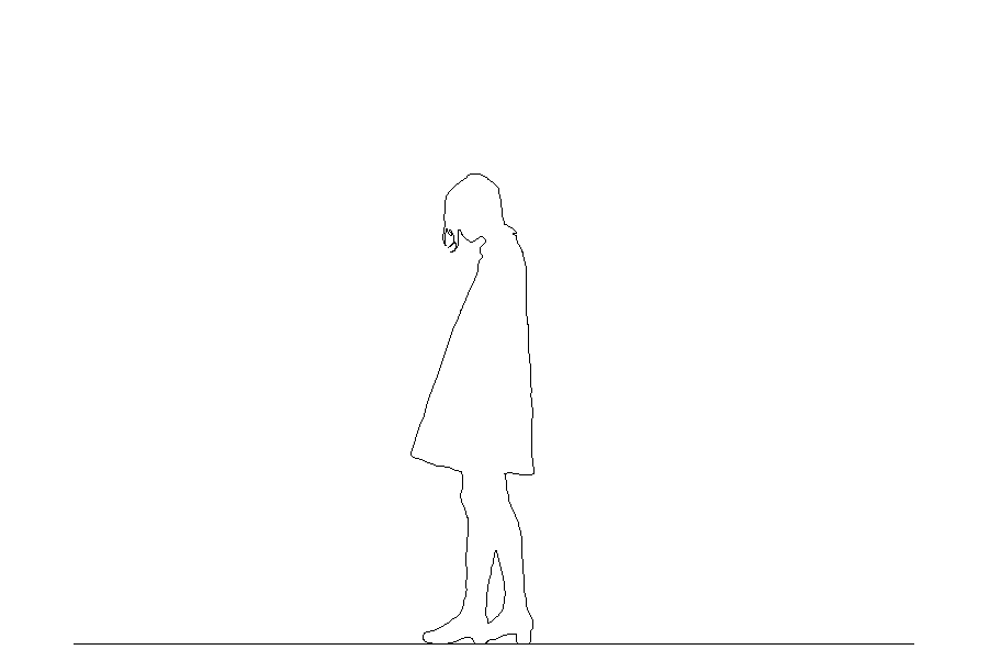 無料,商用可能,フリー素材,フリーデータ,AUTOCAD,DWG,DXF,シルエット,silhouette,woman,female,lady,ワンピースを着た女性の2DCAD部品,one-piece dress